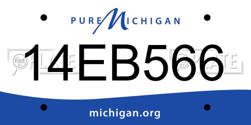 14EB566 Michigan License Plate