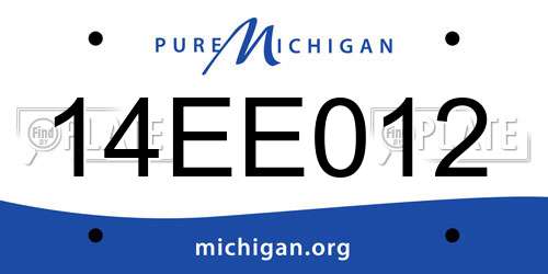 14EE012 Michigan License Plate