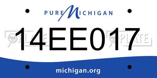 14EE017 Michigan License Plate