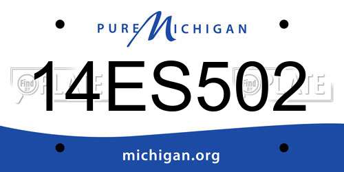 14ES502 Michigan License Plate