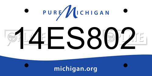 14ES802 Michigan License Plate