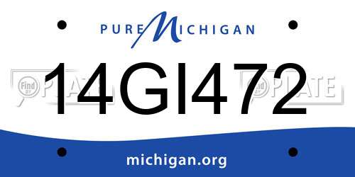 14GI472 Michigan License Plate