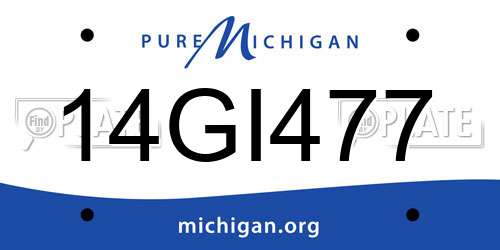14GI477 Michigan License Plate
