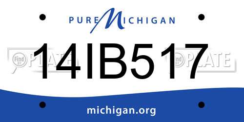 14IB517 Michigan License Plate