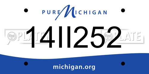 14II252 Michigan License Plate