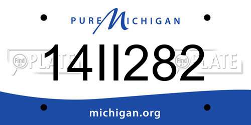 14II282 Michigan License Plate
