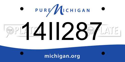 14II287 Michigan License Plate