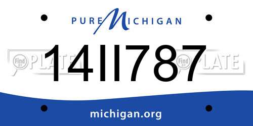 14II787 Michigan License Plate