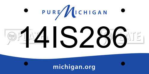 14IS286 Michigan License Plate