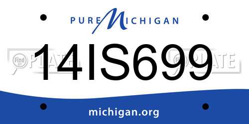 14IS699 Michigan License Plate