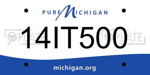 14IT500 Michigan License Plate