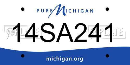 14SA241 Michigan License Plate
