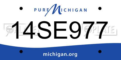 14SE977 Michigan License Plate