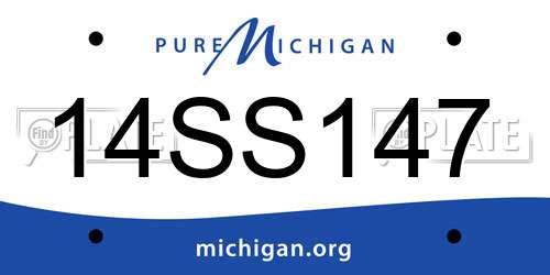 14SS147 Michigan License Plate