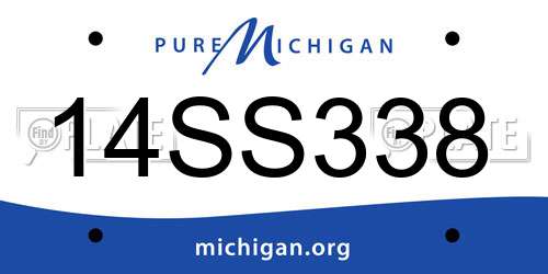 14SS338 Michigan License Plate