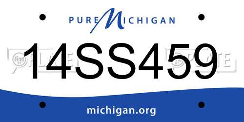 14SS459 Michigan License Plate