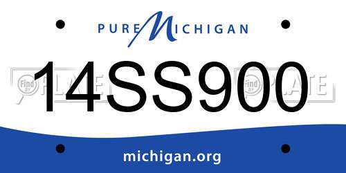 14SS900 Michigan License Plate