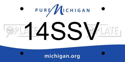 14SSV Michigan License Plate