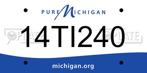 14TI240 Michigan License Plate