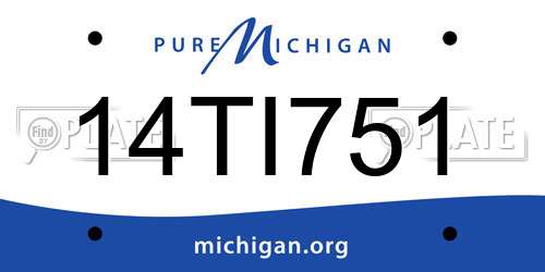 14TI751 Michigan License Plate