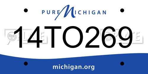 14TO269 Michigan License Plate