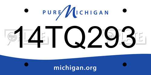 14TQ293 Michigan License Plate