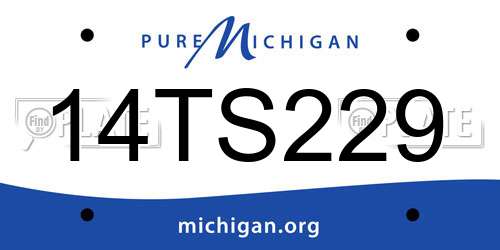 14TS229 Michigan License Plate