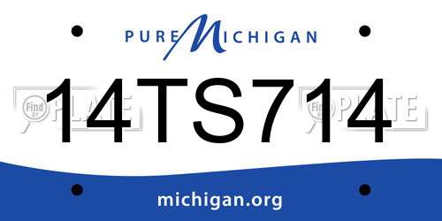 14TS714 Michigan License Plate