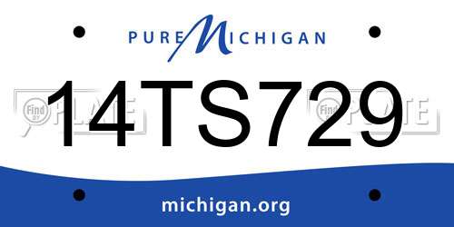 14TS729 Michigan License Plate