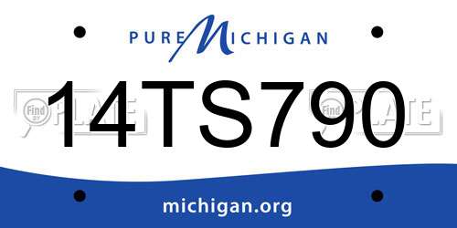 14TS790 Michigan License Plate