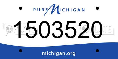 1503520 Michigan License Plate