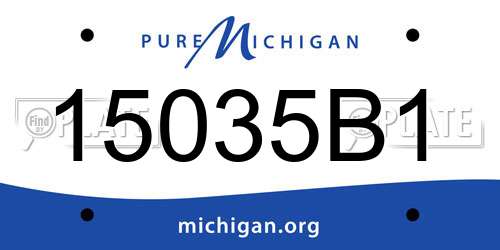 15035B1 Michigan License Plate