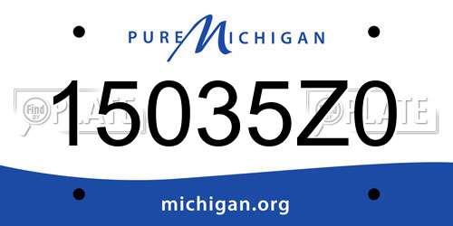 15035Z0 Michigan License Plate