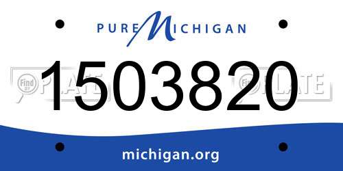 1503820 Michigan License Plate