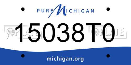 15038T0 Michigan License Plate