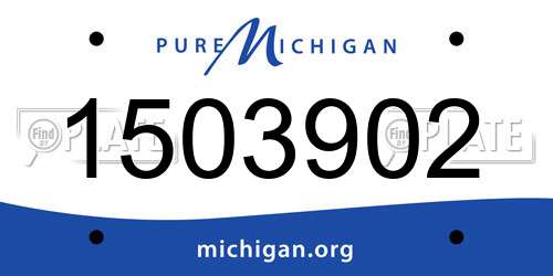 1503902 Michigan License Plate
