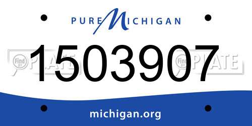1503907 Michigan License Plate