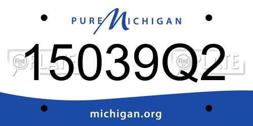 15039Q2 Michigan License Plate