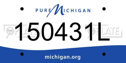 150431L Michigan License Plate