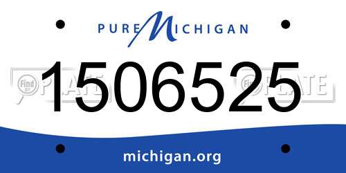 1506525 Michigan License Plate
