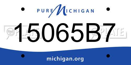 15065B7 Michigan License Plate