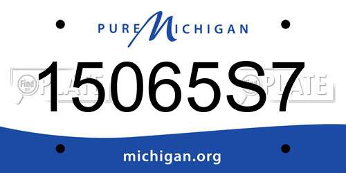 15065S7 Michigan License Plate