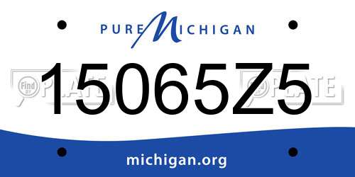 15065Z5 Michigan License Plate