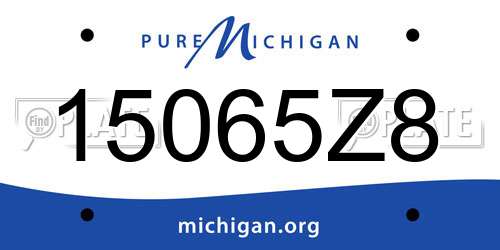 15065Z8 Michigan License Plate