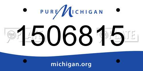 1506815 Michigan License Plate