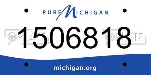 1506818 Michigan License Plate