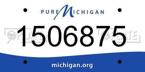 1506875 Michigan License Plate