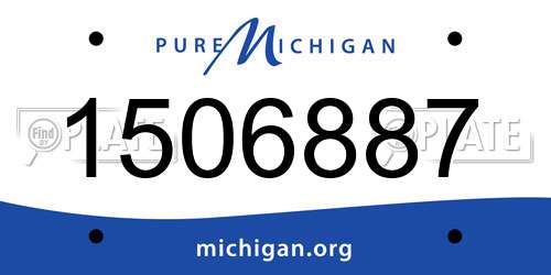 1506887 Michigan License Plate