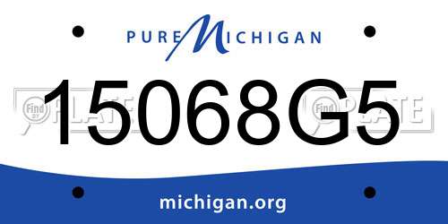 15068G5 Michigan License Plate