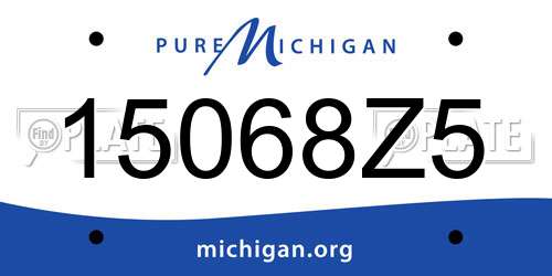 15068Z5 Michigan License Plate